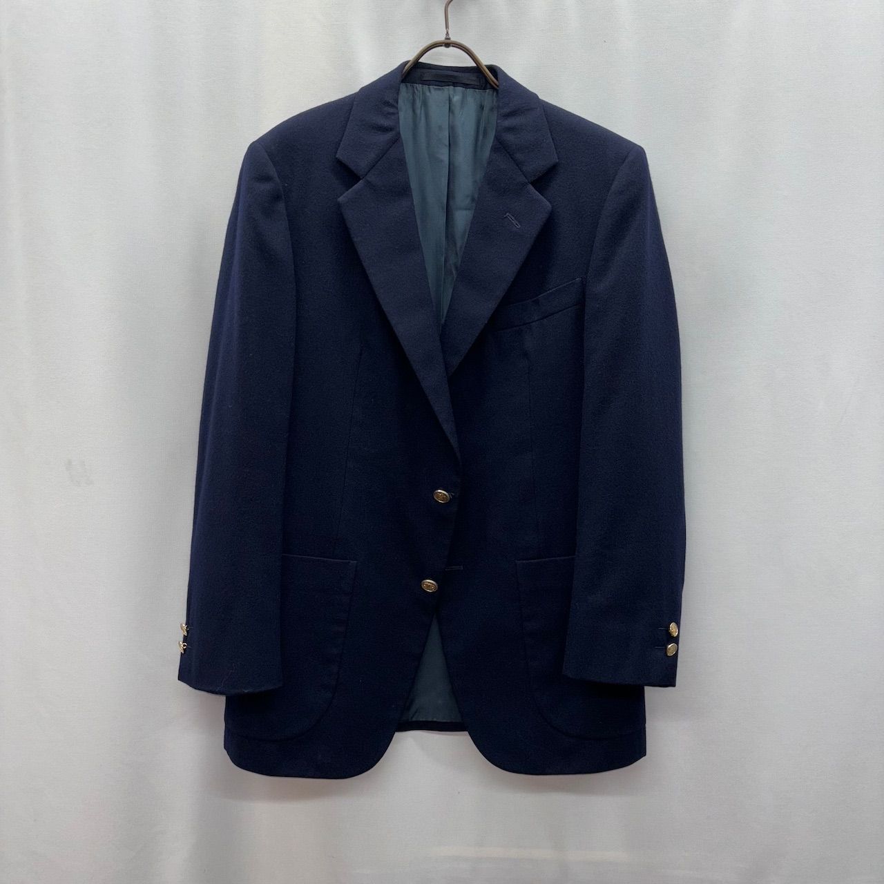 80s Burberrysblazer jacket ストア バーバリー 紺ブレ シングル