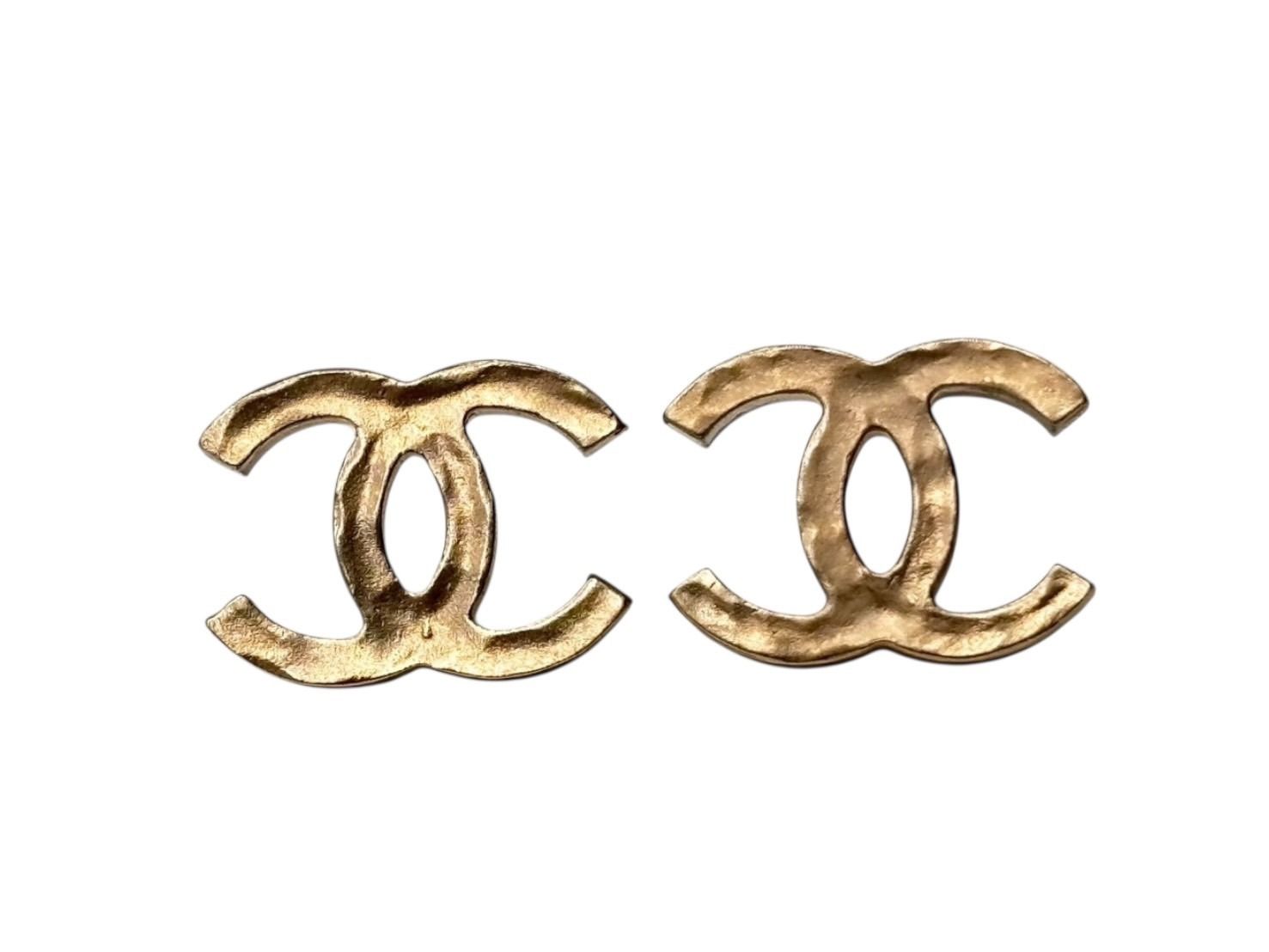 極美品 CHANEL シャネル ココマーク ピアス 両耳 アクセサリー 07A刻印