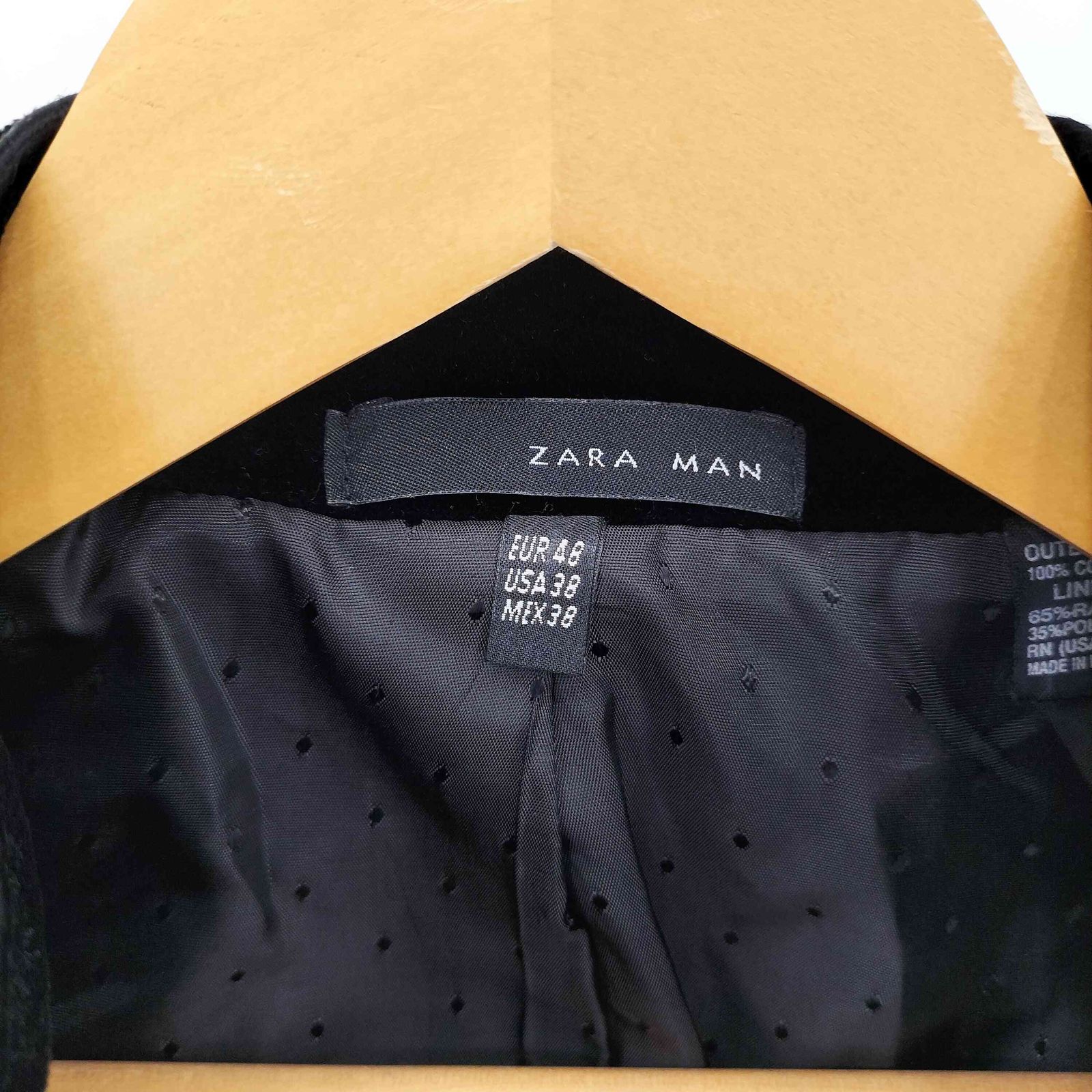 ザラマン ZARA MAN エポレット付き ベロア ナポレオンジャケット