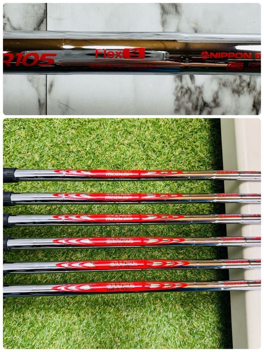 良品】ピン i230 赤ドット メンズアイアンセット 6本 スチール S