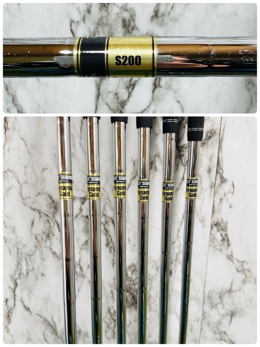 良品】ピン i230 黒ドット メンズアイアンセット 6本 スチール S