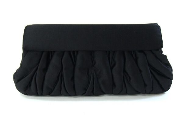 ミュウミュウ クラッチバッグ ブラック サテン