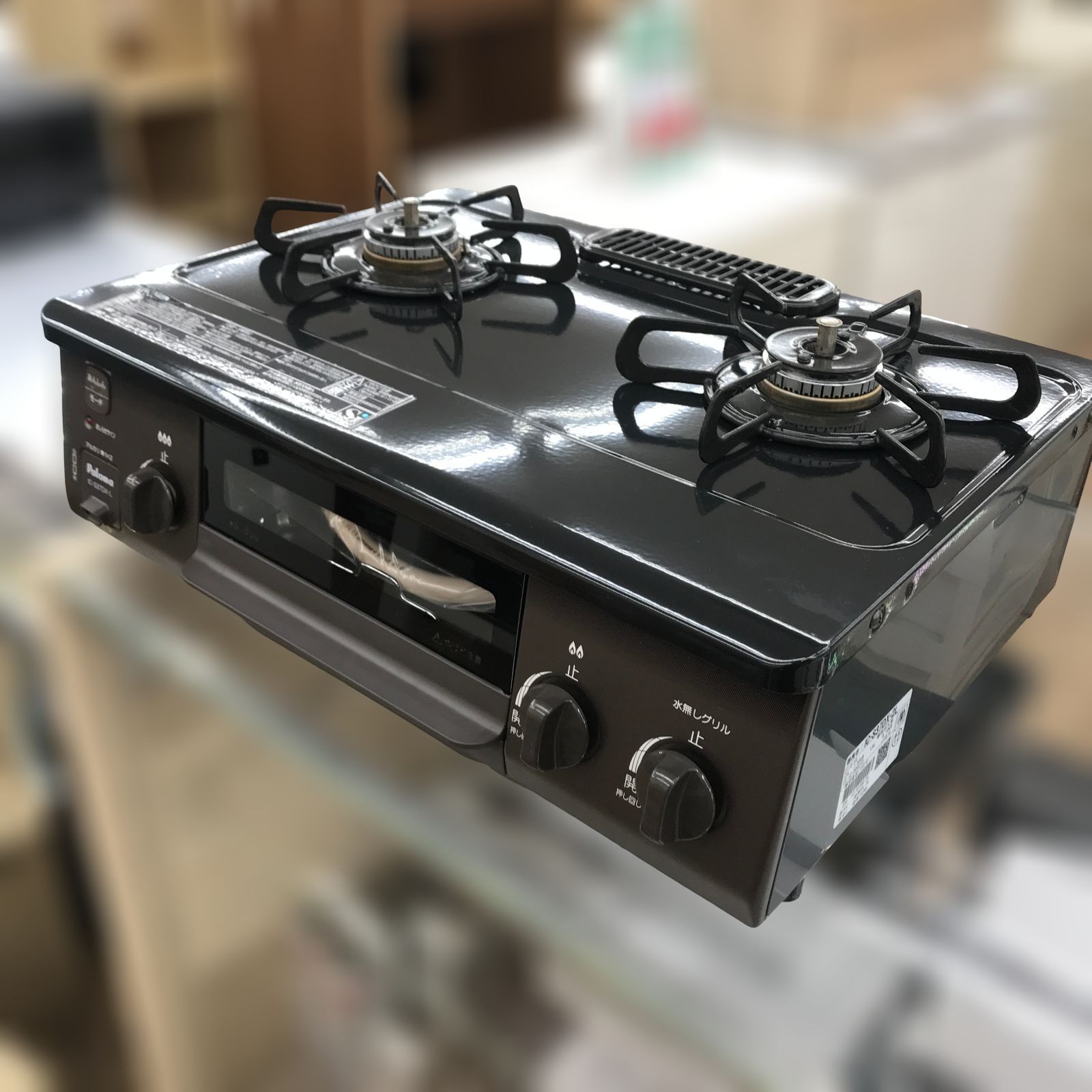 リユースの Paloma パロマ ガステーブル 都市ガス用 IC S 37 DX 2 L 23年製 管理1207 01