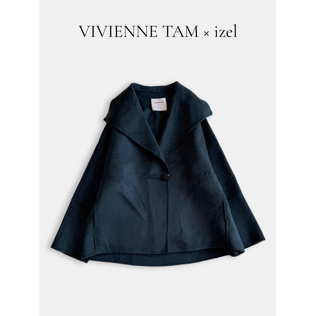 ◇美品◇ VIVIENNE TAM × izel リバーコート ウール シルク カシミヤ混