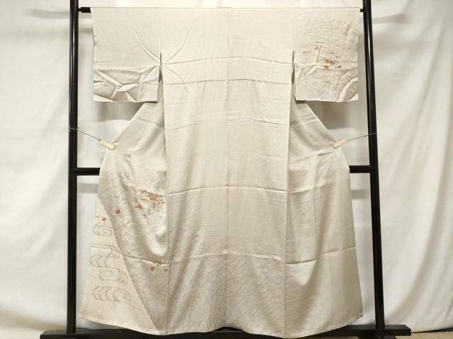 平和屋着物□訪問着 刺繍 絞り 吹き寄せ文 金彩 鈴乃屋扱い 正絹 逸品