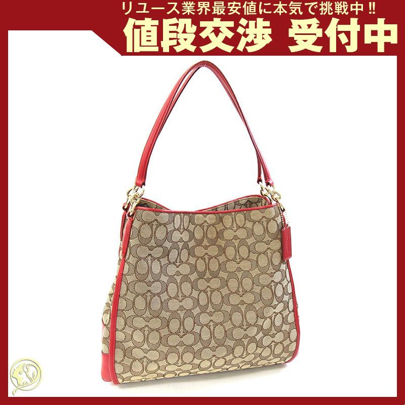 コーチ トートバッグ シグネチャー F36424 レッド