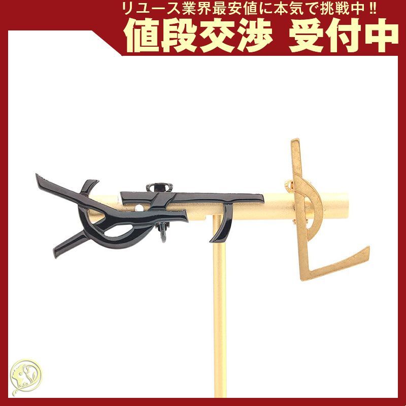 サンローラン 片耳用イヤリング YSLロゴ ブラック