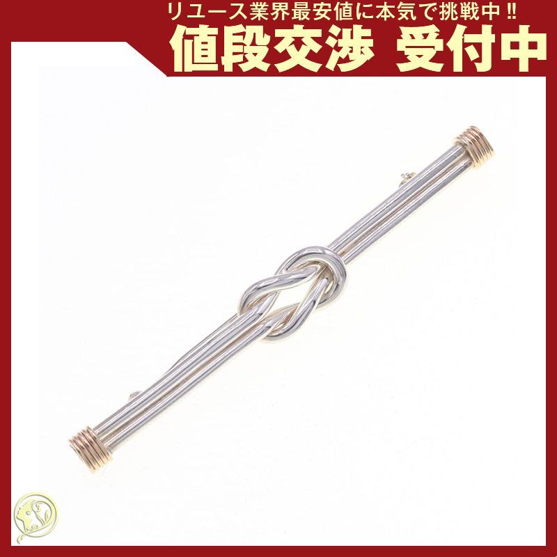 ティファニー ブローチ ノット SV 14K YG
