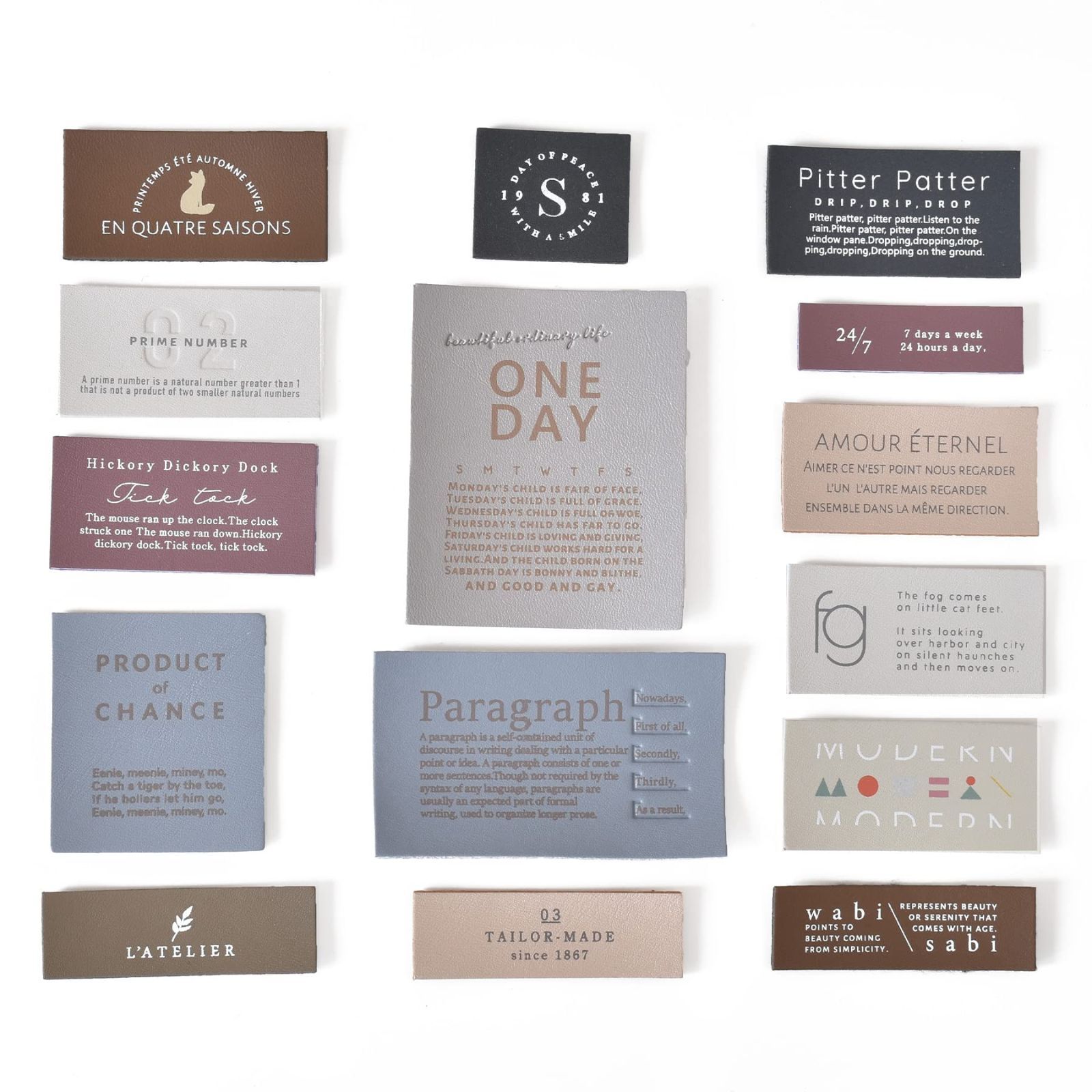 【mw@様】ハンドメイド　オーダー分 人気商品】MYmama awesome オーサム 合皮タグ 15種 セット 手芸