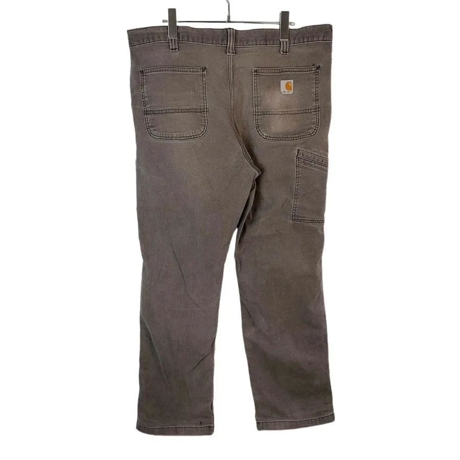 カーハートCarharttダックペインターパンツカーペンターパンツワークパンツリアルワークウェア裏地チェックベージュグレーフェードタグワンポイントrelaxed fitリラックスフィットアメカジグランパコアゆるダボ ヴィンテージ51031