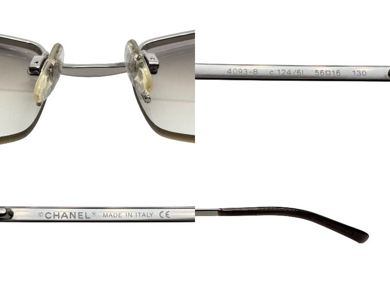 極美品 CHANEL シャネル サングラス ココマーク メガネ 4093-B