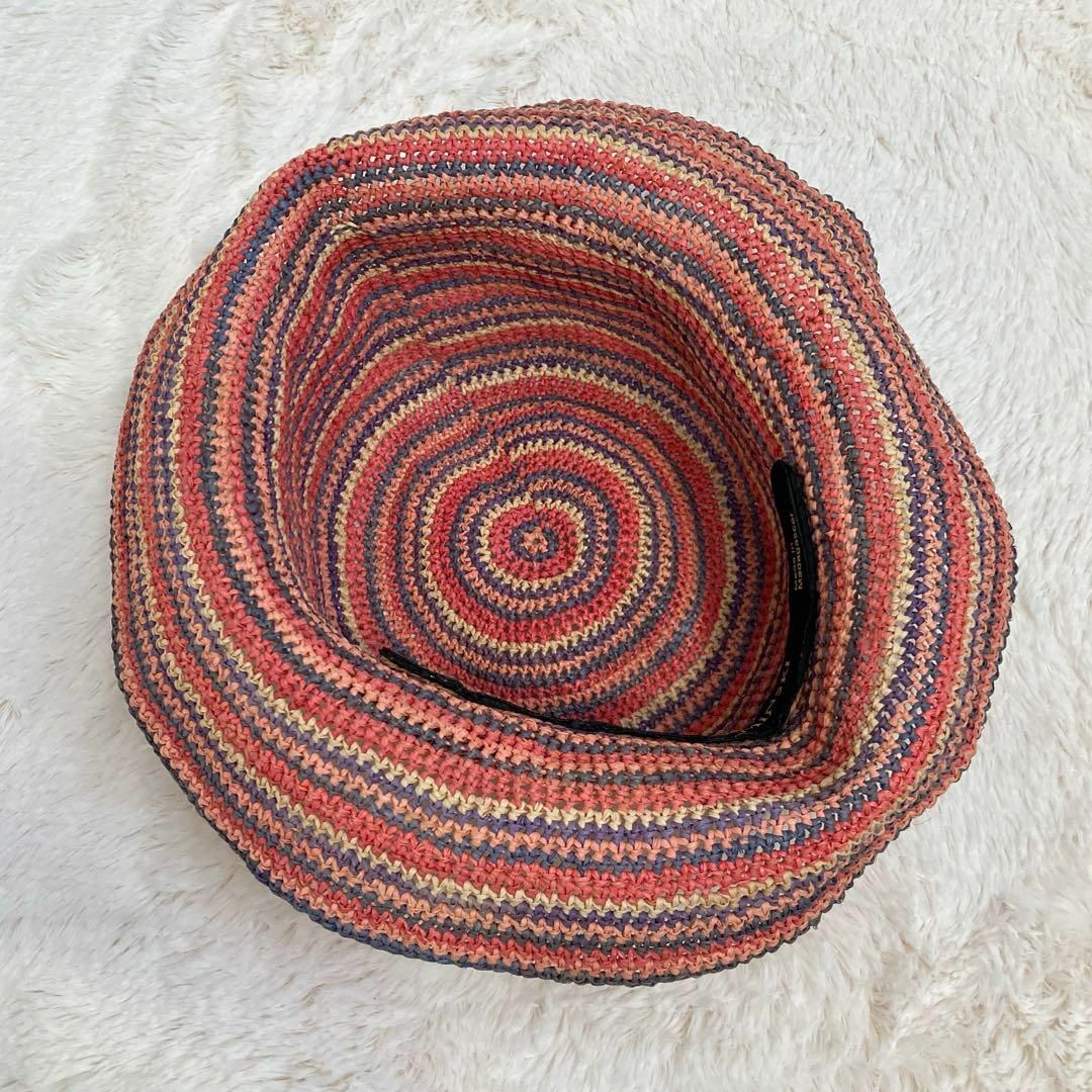 HELEN KAMINSKI 麦わら帽子 つば折れ帽 マルチカラー ラフィア ヘレン