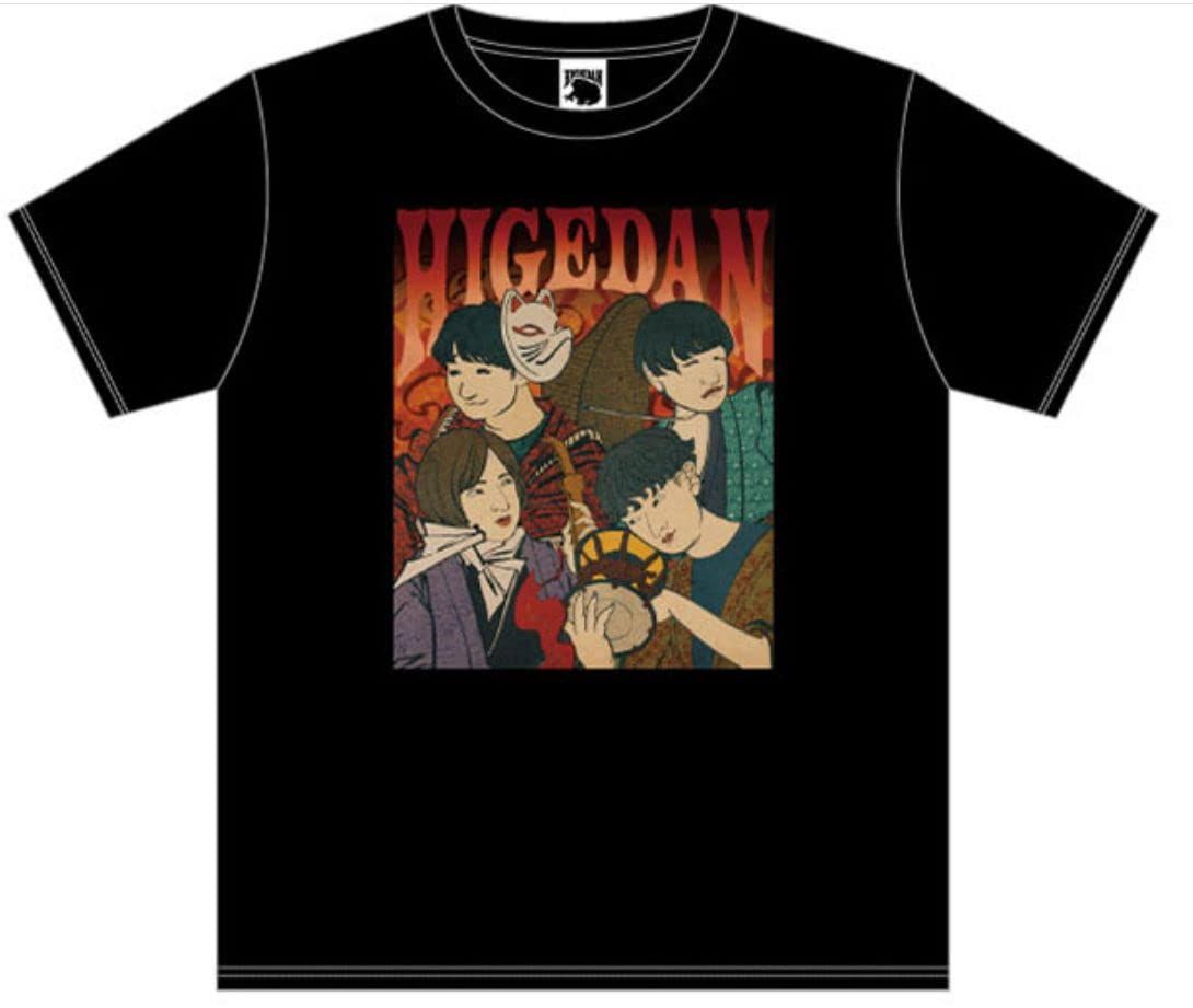 髭男dism オフィシャルヒゲダンディズム one-man tour 2021-2025 -Editorial- ブラック 浮世絵メタル Tシャツ XL