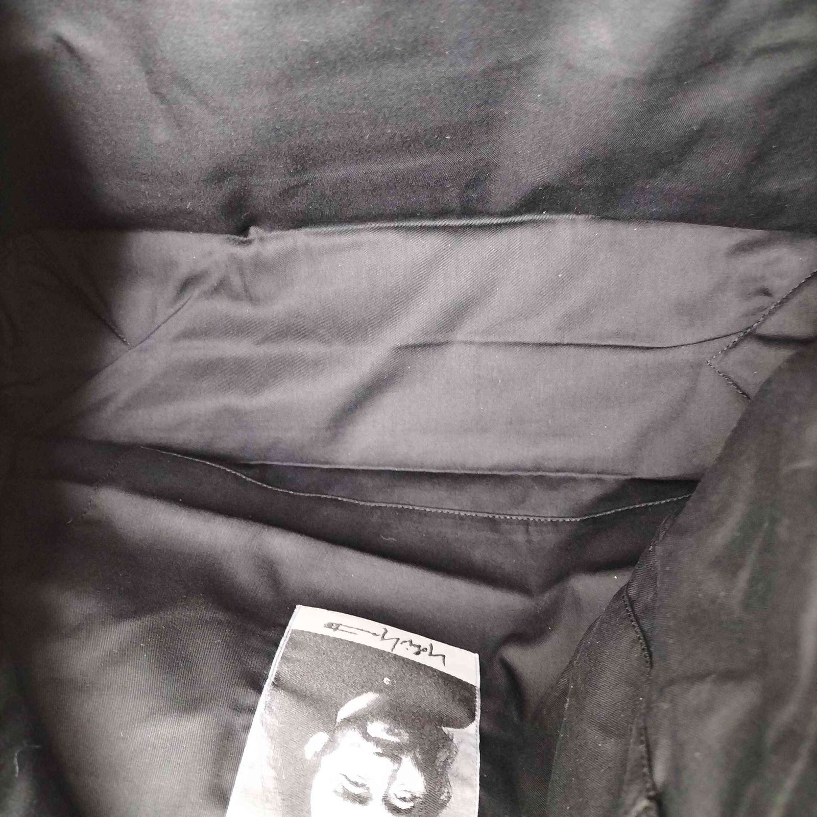 ヨウジヤマモト Yohji Yamamoto シグネチャーロゴカウレザーミニトート