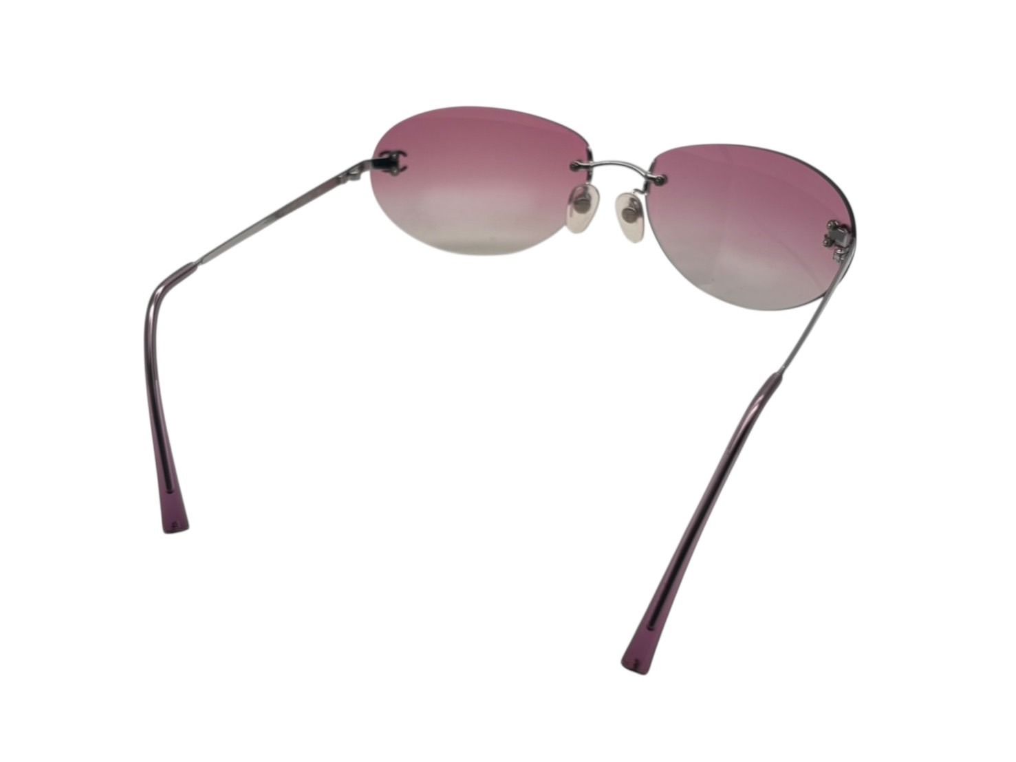 極美品 CHANEL シャネル リムレス サングラス アイウェア 4013 c.124