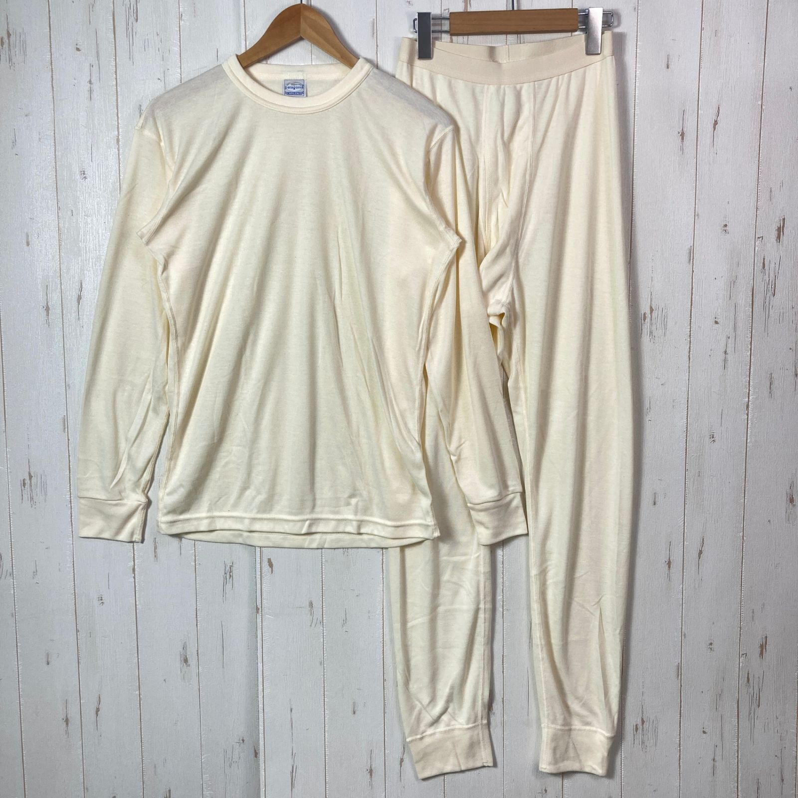 Men s M アイボリー系 1993 Patagonia パタゴニア キャプリーン ミッドウェイト クルーネック ボトムス Capilene Midweight Crew Neck Bottoms Natural ナチ