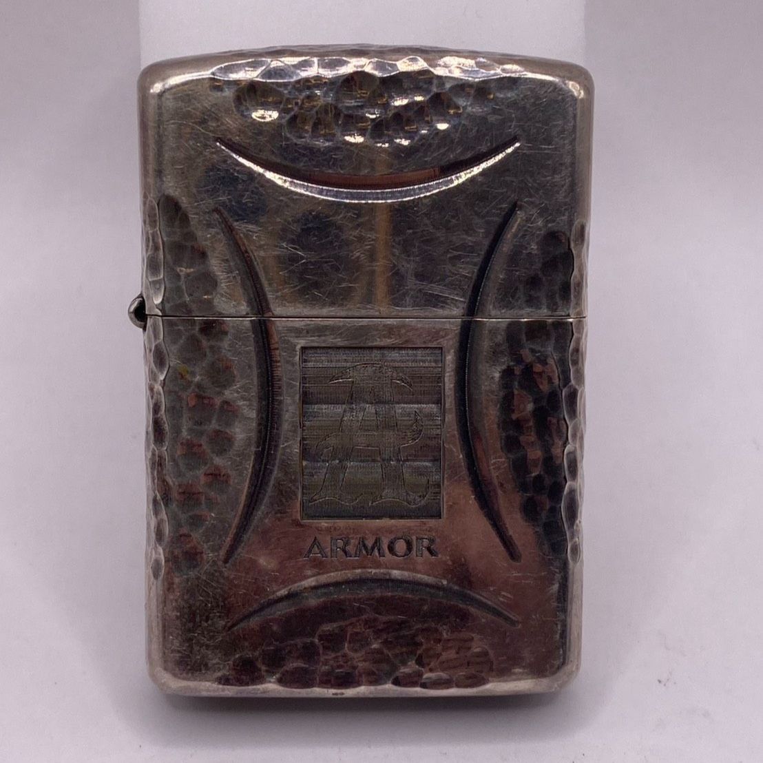 火花 済 ZIPPO ジッポ ライター アーマー アンティーク レトロ ヴィンテージ オイル 喫煙 タバコ 着火 ブランド 喫煙グッズ タバコグッズ ビンテージ コレクター コレクション 銀色 SILVER 火