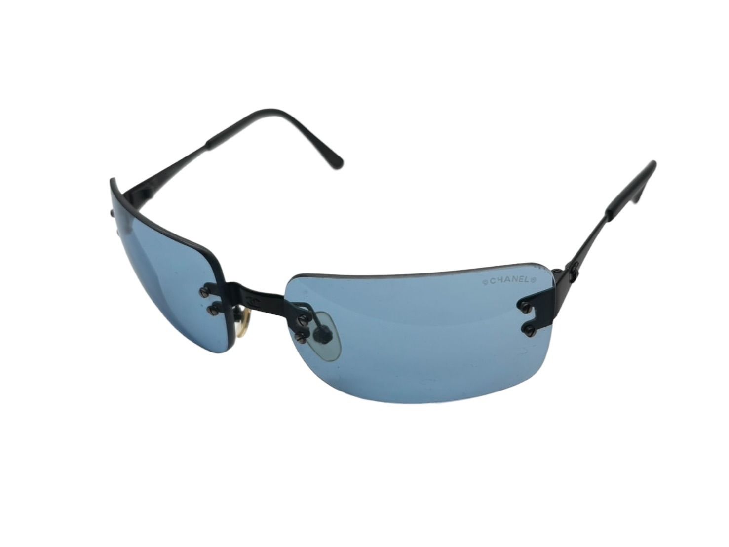 CHANEL リムレス サングラス ジェニ着用 rimless ブルー 4002 CHANEL リムレス サングラス ジェニ着用 rimless ブルー 4002