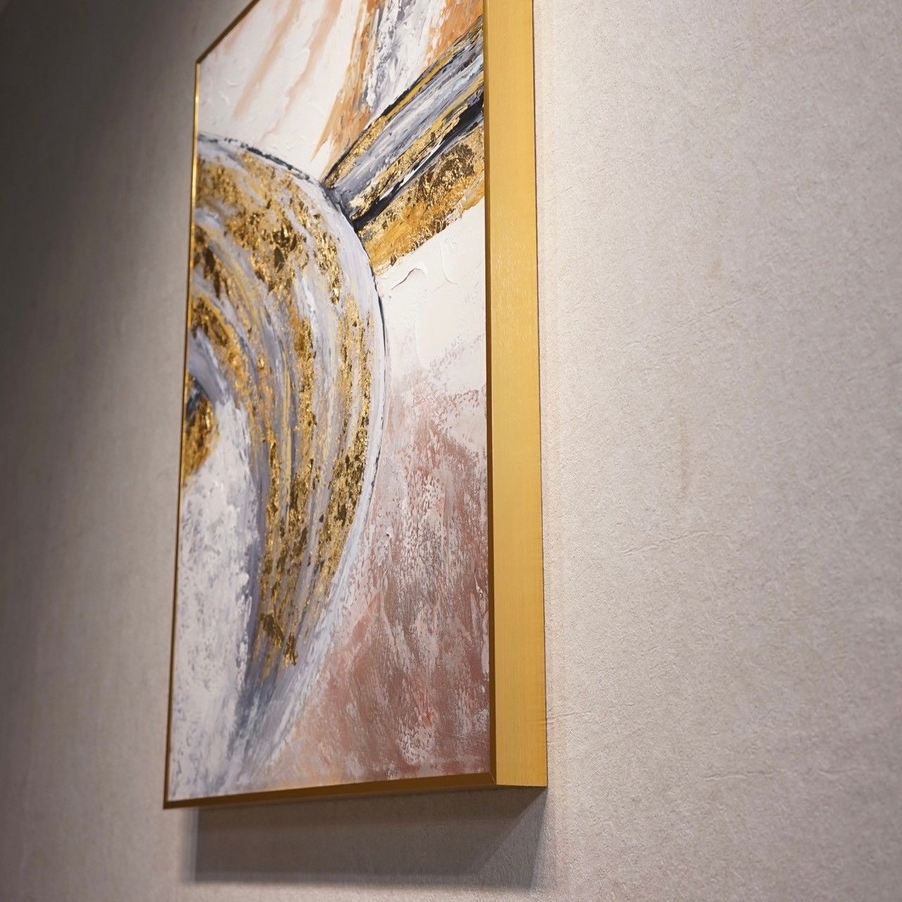 輸入品 油絵 抽象画 大型 80×60 壁掛け ハンドメイド アート 現代 美術