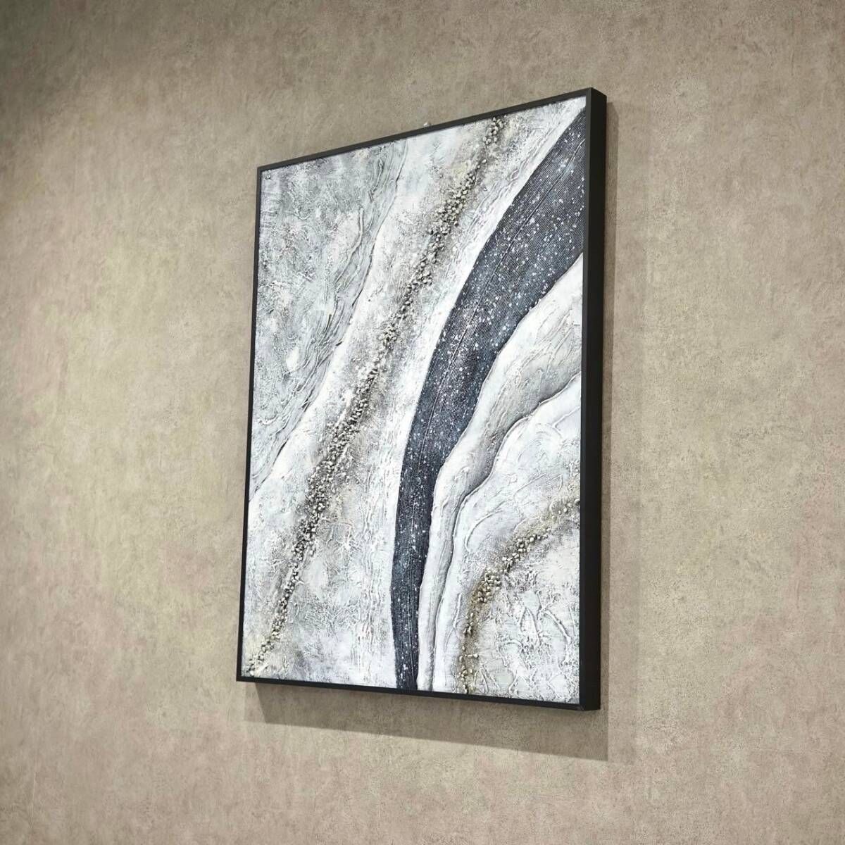 輸入品 油絵 抽象画 壁掛け アート 80×60 現代 美術 絵 モダン 北欧