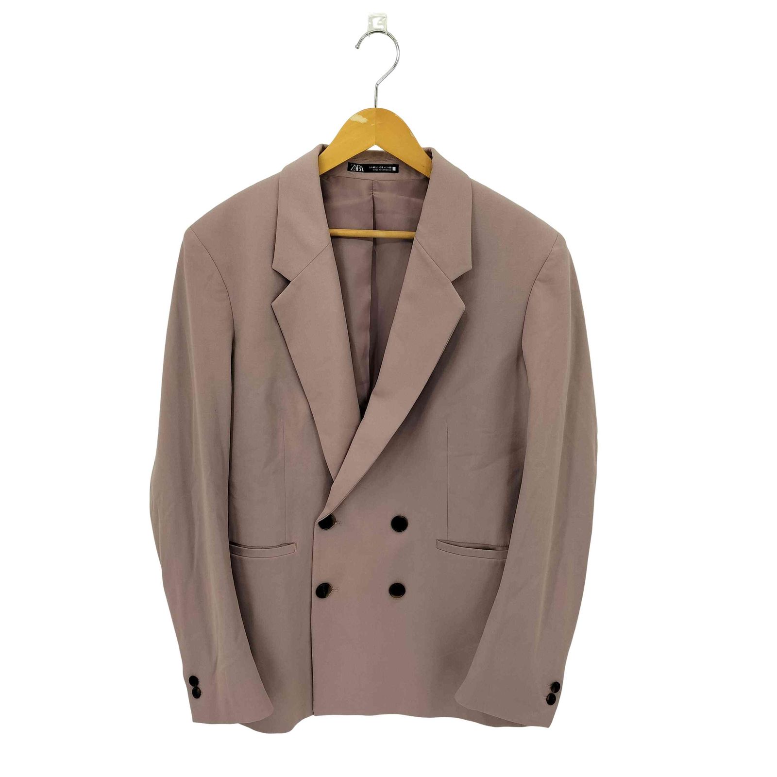 メンズ ザラ ZARA ダブルブレスト ブレザー テーラードジャケット 