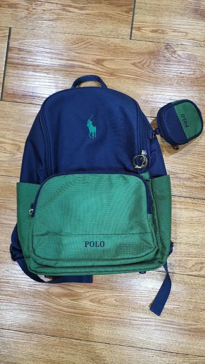ポロラルフローレン キッズ バックパック ネイビー グリーン