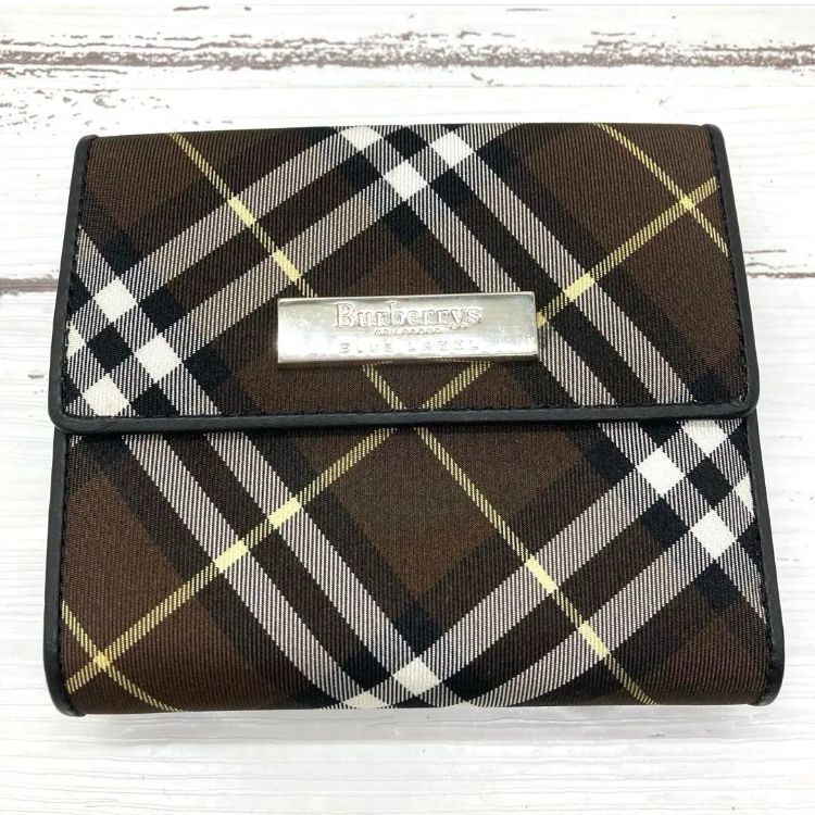 美品❣️ BURBERRY バーバリーブルレーベル がま口三つ折り財布