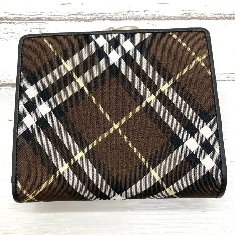 美品❣️ BURBERRY バーバリーブルレーベル がま口三つ折り財布