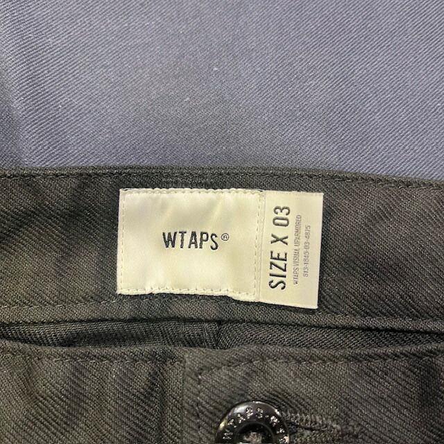 WTAPS 22aw WOD/TROUSERS/COTTON.SERGE SIZE-3 222WVDT-PTM01 ダブル