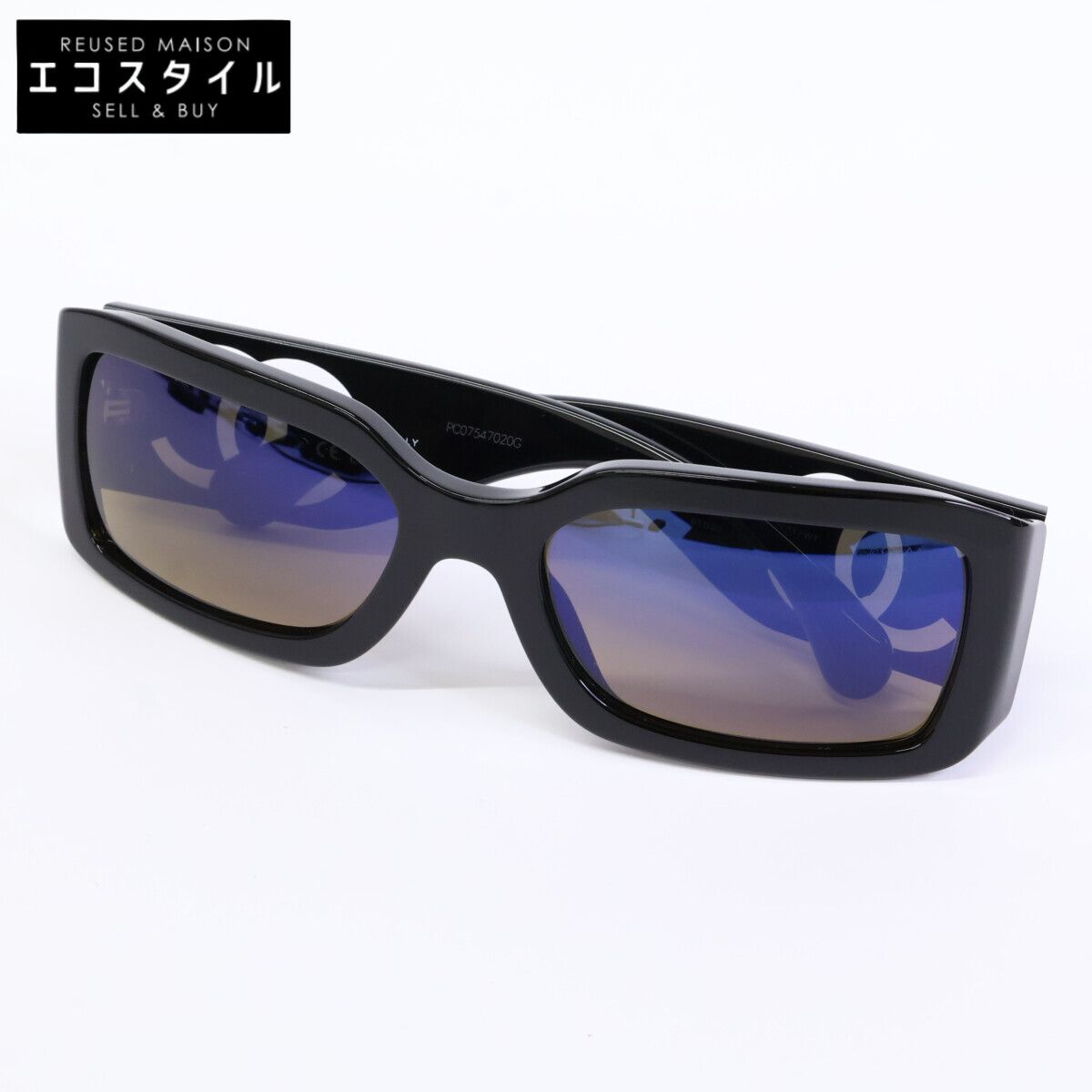 CHANEL シャネル 5526 A c 501 W 1 ココマーク レクタングルシェイプ 61 20 140