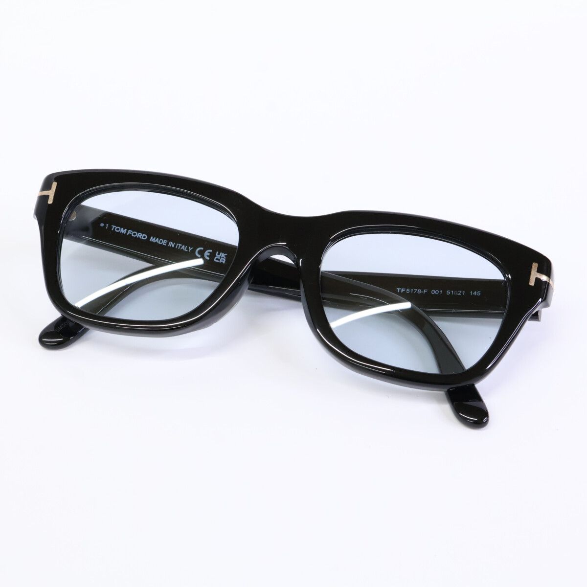 TOM FORD トムフォード 【美品】TF5178-F 001 ウェリントンシェイプ 51