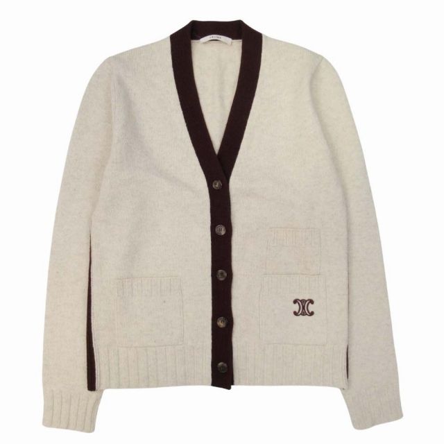セリーヌ　カシミヤ　カーディガン　フィービー 美品 セリーヌ CELINE by Phoebe Philo フィービー期 トリオンフ ロゴ