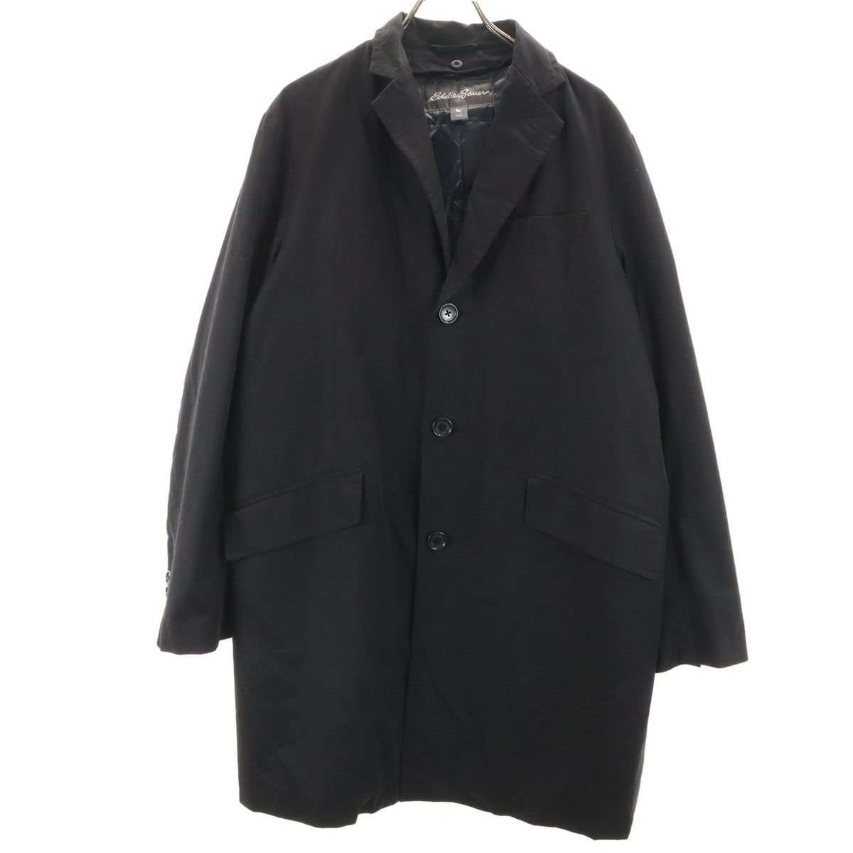 Eddie Bauer エディーバウアー チェスターコート L ブラック系
