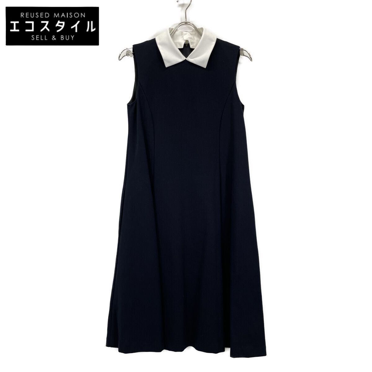 FOXEY NEW YORK フォクシーニューヨーク ﾌﾞﾗｯｸ×ﾎﾜｲﾄ ｸﾗｰﾄﾄﾞﾚｽ ﾜﾝﾋﾟｰｽ