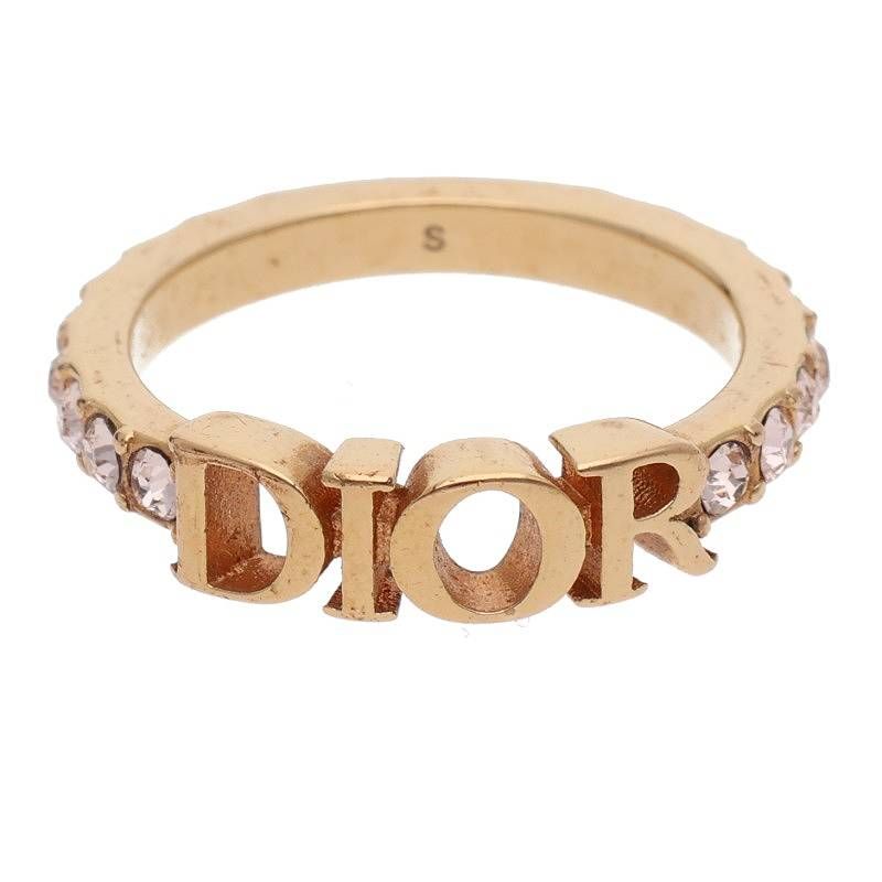 ディオール CDロゴラインストーンリング メンズ S/10号 - メルカリ