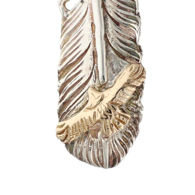 アリゾナフリーダムのT-71 イーグルk18 アリゾナフリーダム T-111d K18イーグル付き フェザー左向きネックレス