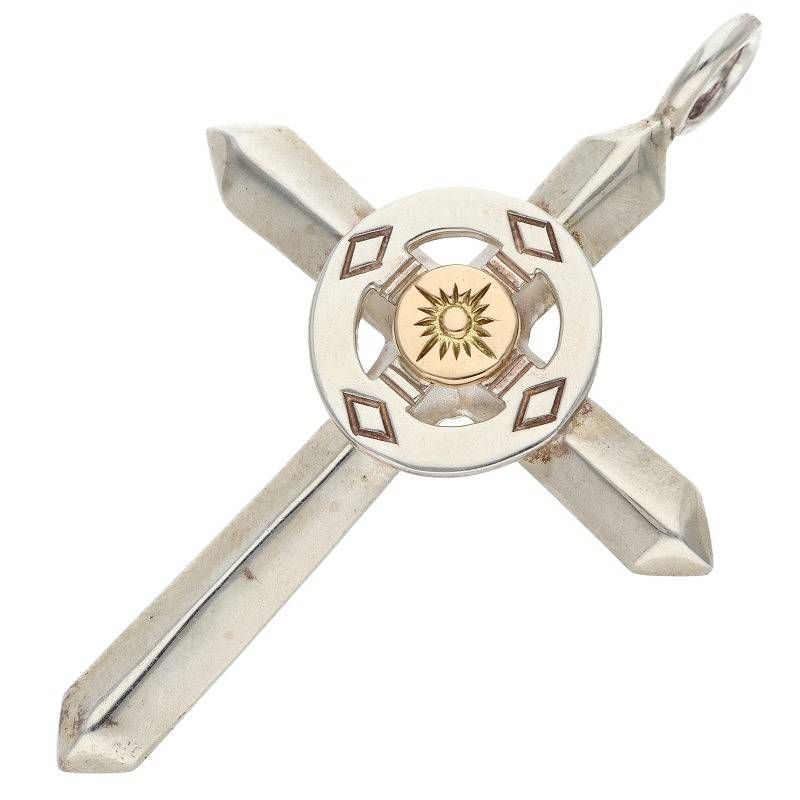 アリゾナフリーダム T-142a K18太陽神付きホイールクロスネックレス