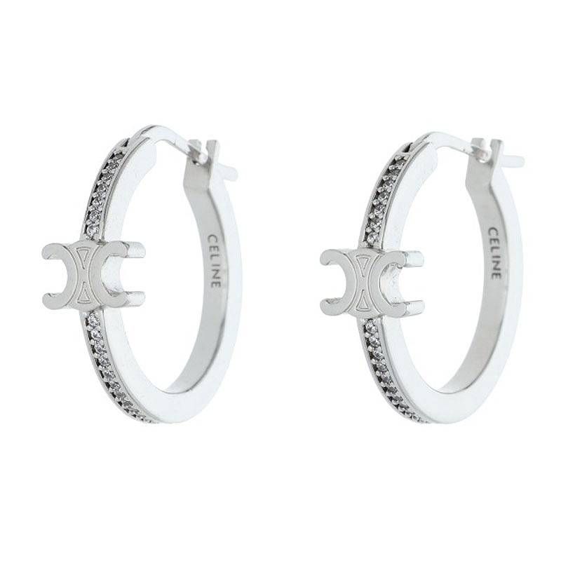 セリーヌ ロゴフープピアス メンズ