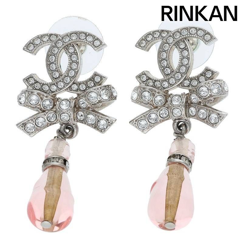 シャネル ストーン装飾ココマークリボンピアス メンズ