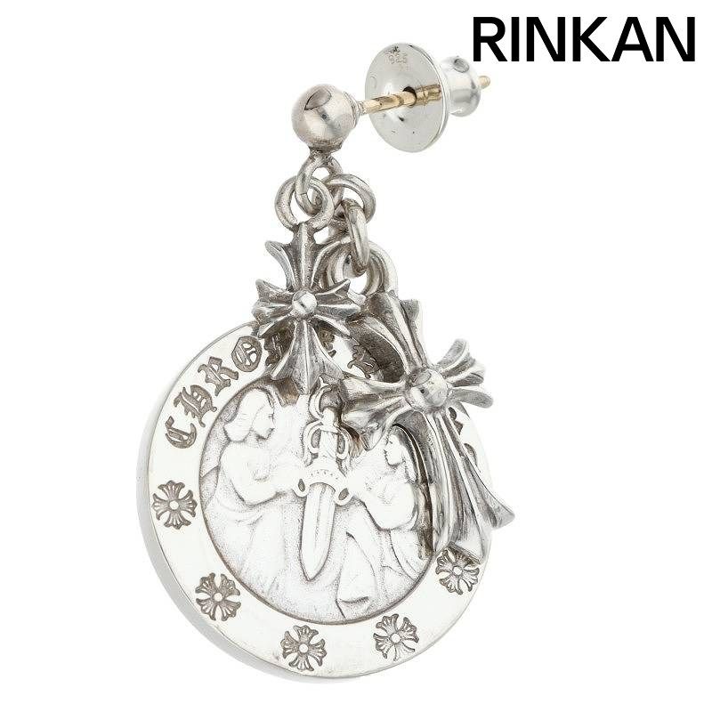 クロムハーツ ER ANGEL MEDAL エンジェルメダルドロップ シルバードロップピアス メンズ