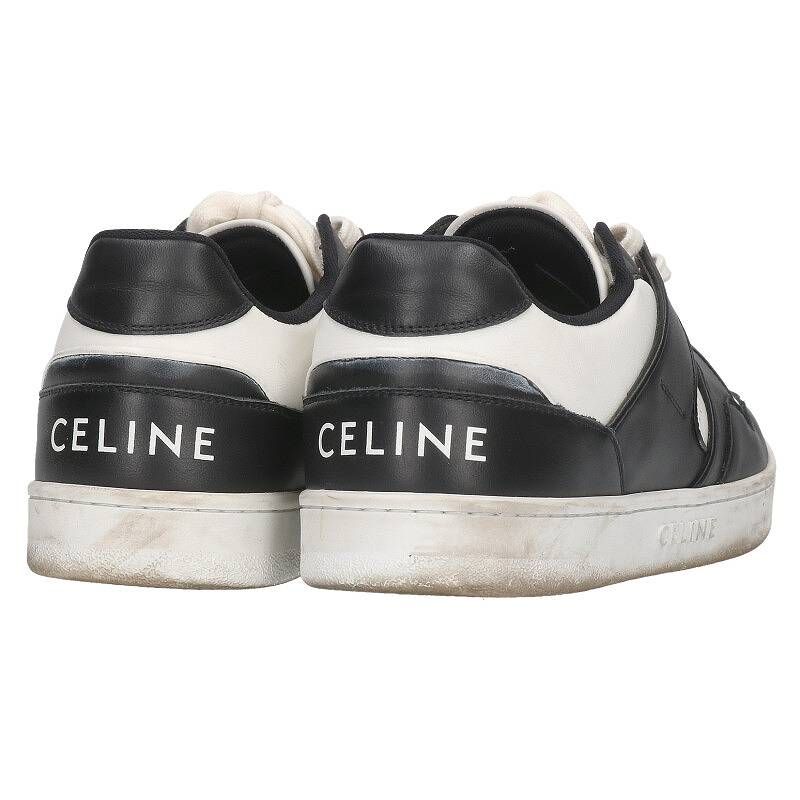 セリーヌ CT-04 TRAINER LOW レースアップローカットレザースニーカー