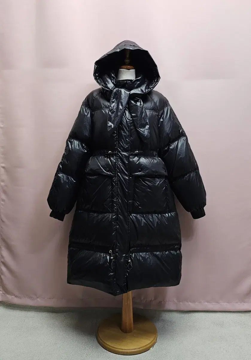 グロシー シャーリング ダウンジャケット ロング丈