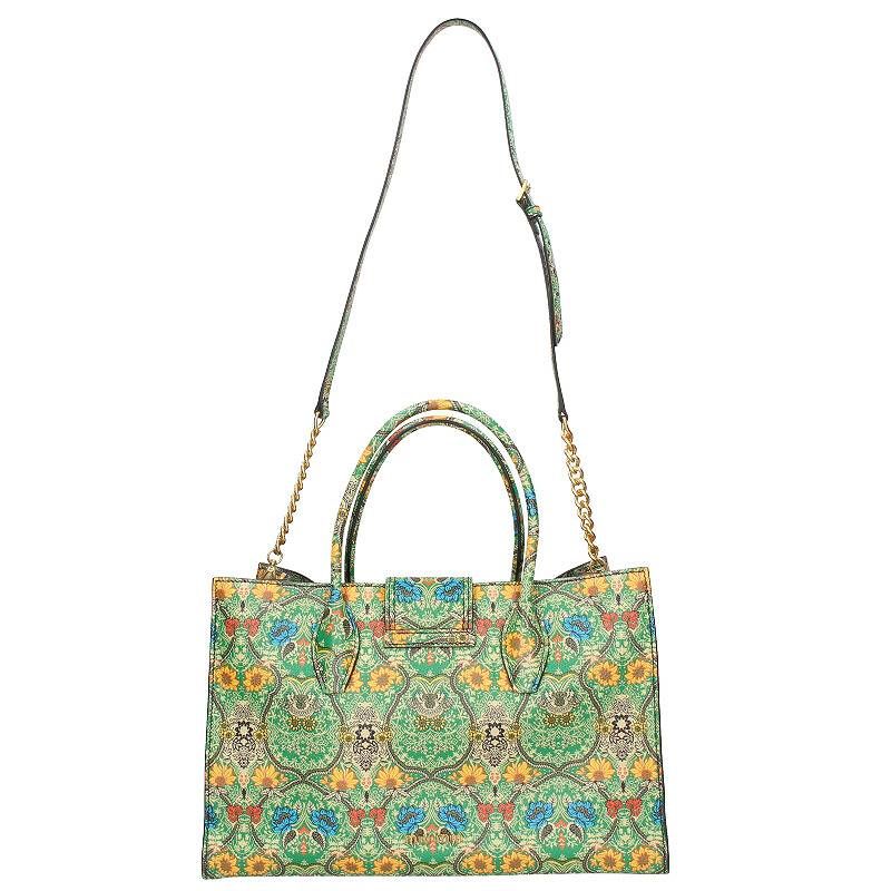 ミュウミュウ 5BA041 フラワー総柄チェーンショルダー2WAYハンドバッグ