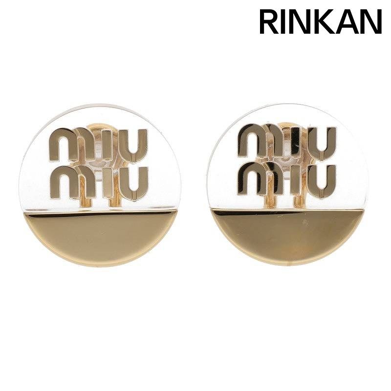 ミュウミュウ プレックス×メタル ロゴイヤリング レディース