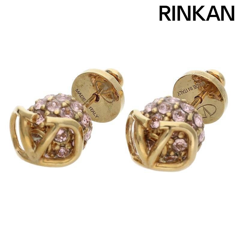 ヴァレンティノガラヴァーニ Vロゴストーン装飾ピアス レディース