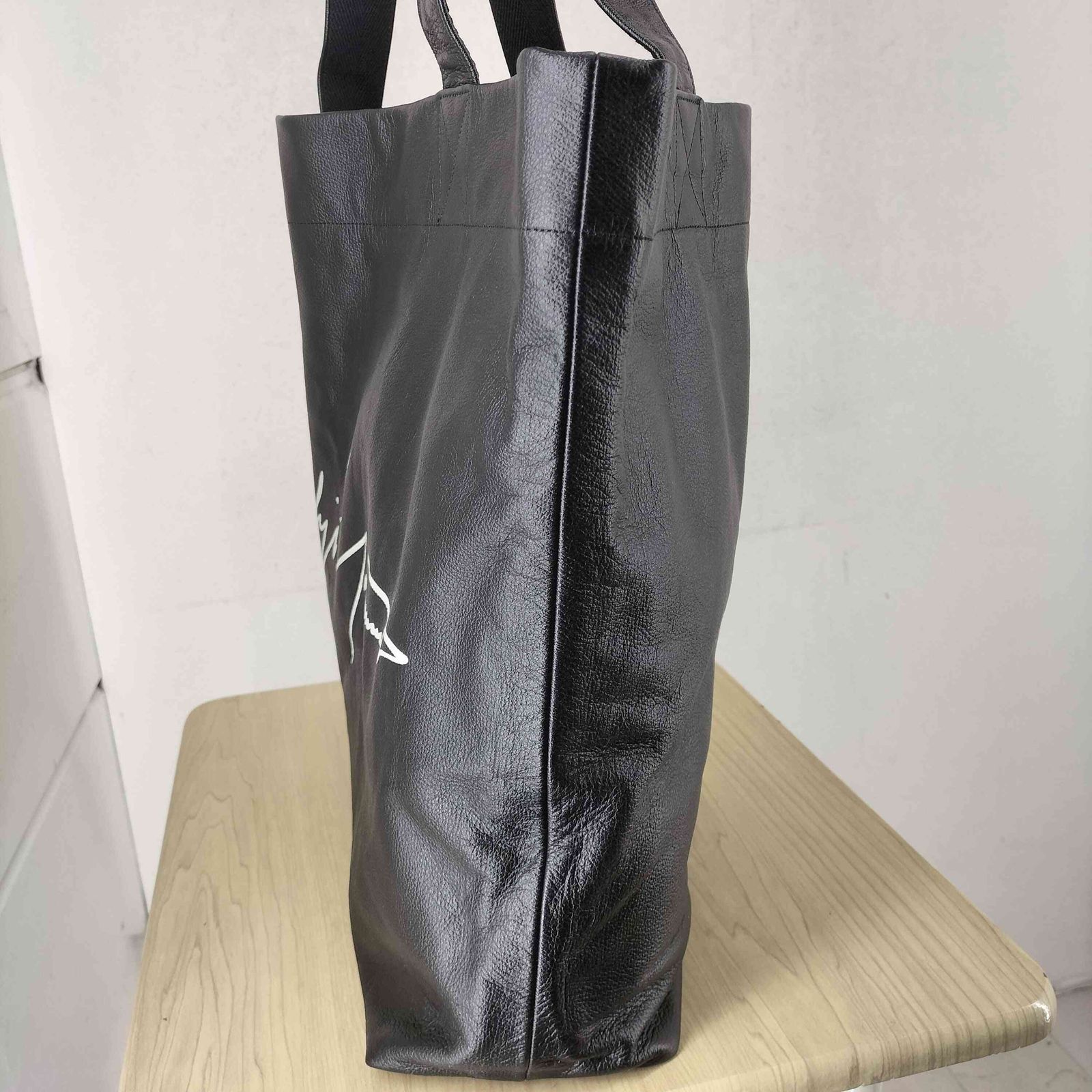 ヨウジヤマモト Yohji Yamamoto シグネチャーロゴカウレザートート