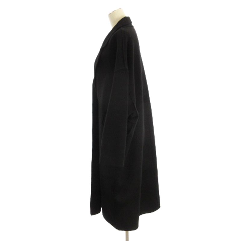 アンプーファム unpeu femme チェスターコート ウール ブラック F アンプーファム unpeu femme チェスターコート ロング ウール ブラック