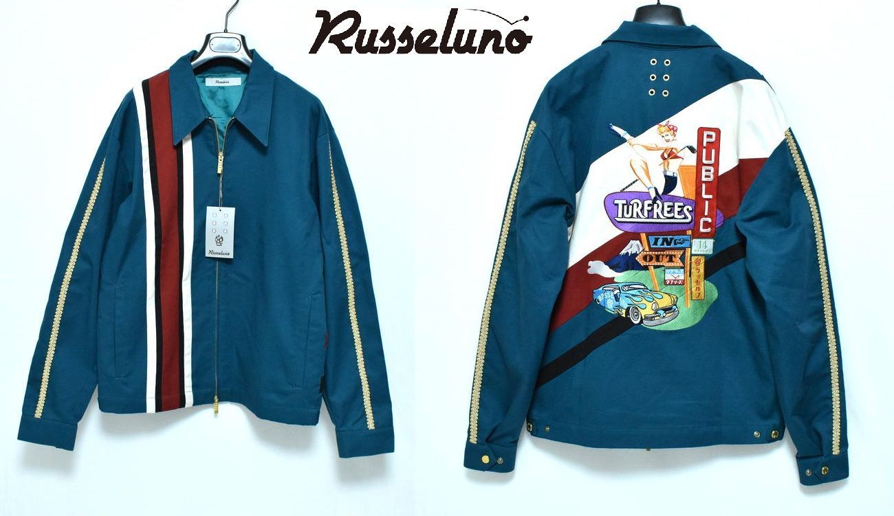 定価7万5000円】新品 ラッセルノ ゴルフ 刺繍 スウィングトップ 4(M