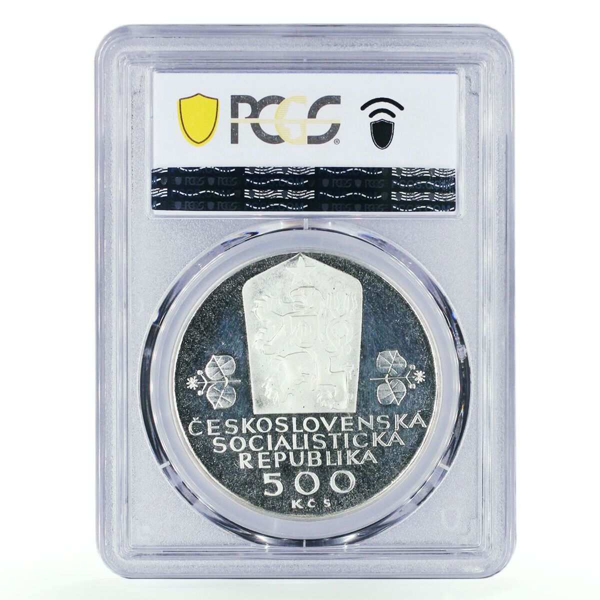 チェコスロバキア 500コルナ 国立連盟 オークツリー PR64 PCGS 銀貨