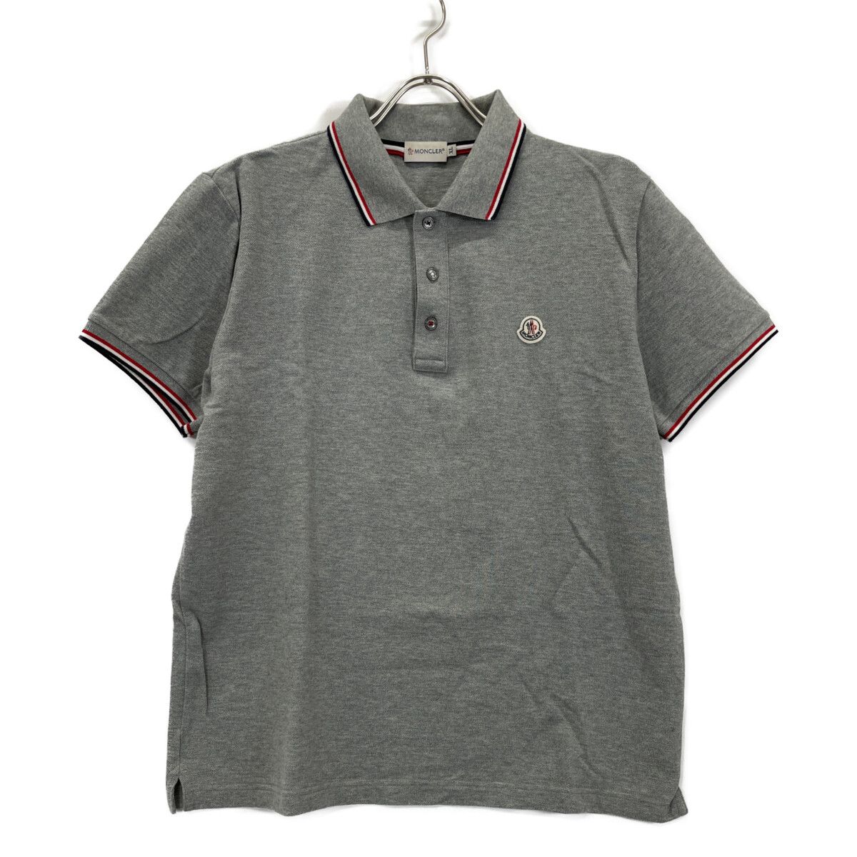 MONCLER モンクレール MAGLIA POLO MANIA CORTA ｸﾞﾚｰ ﾎﾟﾛｼｬﾂ XL